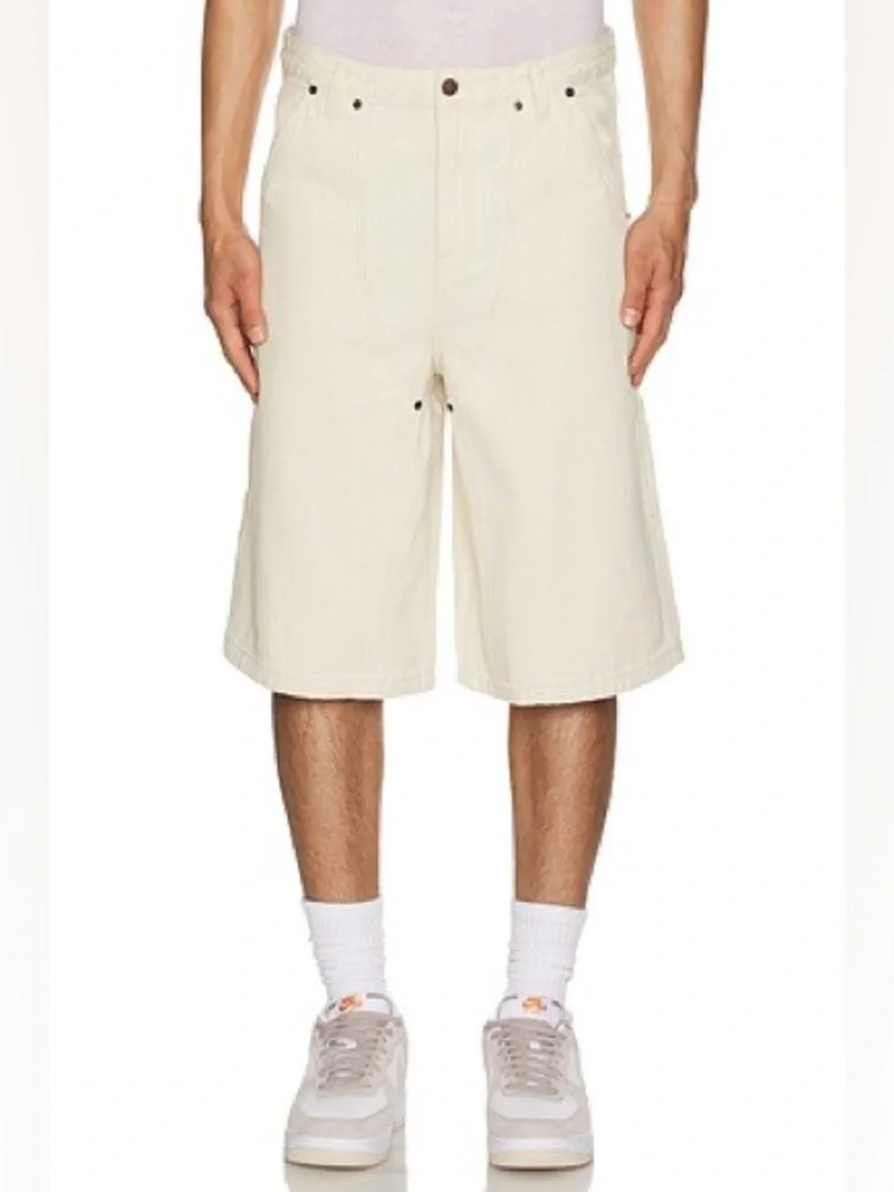 🆕 Honor The Gift Gears Carpenter shorts heavyweight workwear Cream jorts 36